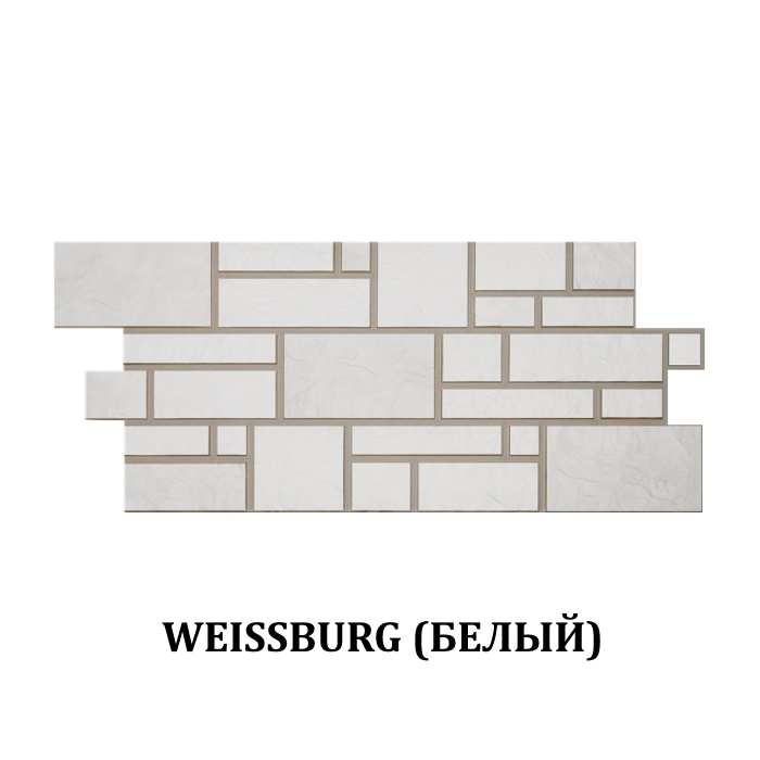 Фасадная панель Weissburg (Белый) 1072х472мм