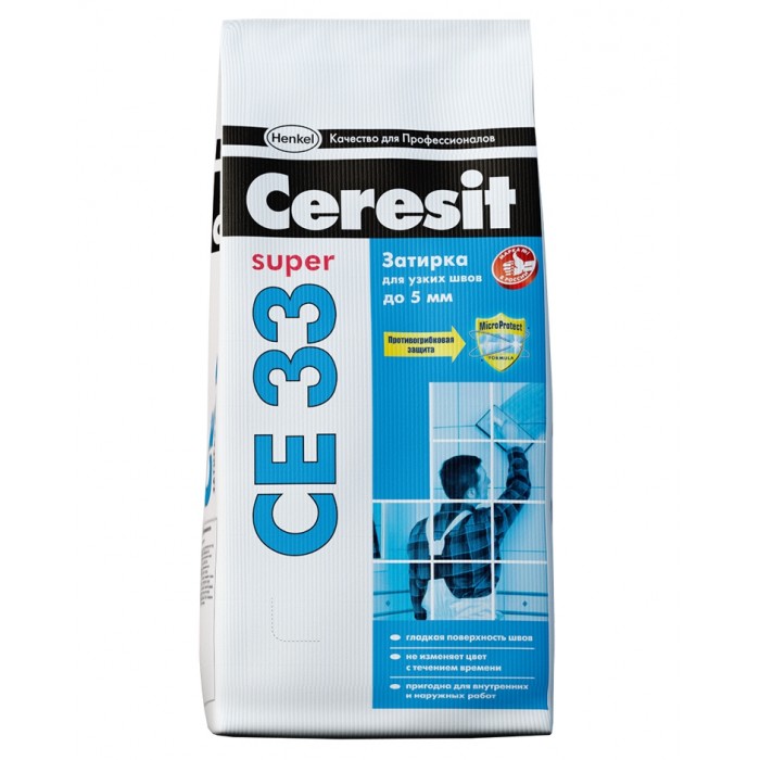 Ceresit CE 33 затирка для швов 2-5мм 2кг Карамель
