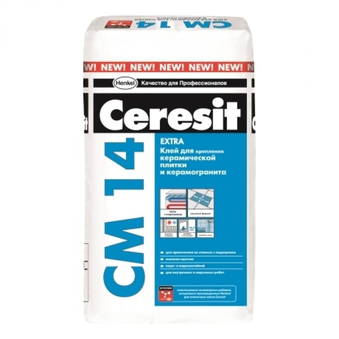Ceresit CM 14 Extra клей для керамической плитки и керамогранита 25кг
