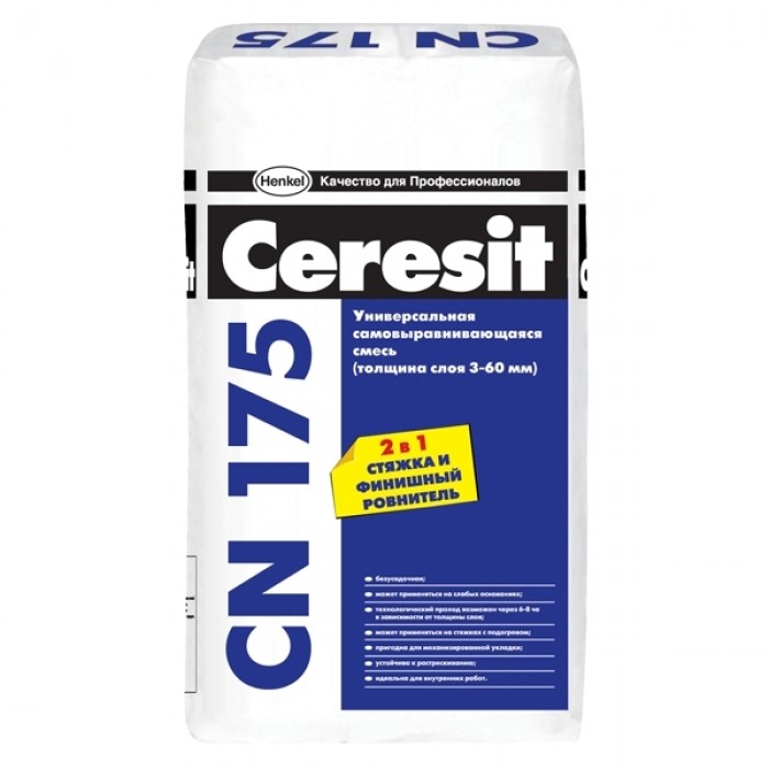 Ceresit CN 175 смесь универсальная самовыравнивающаяся 25кг