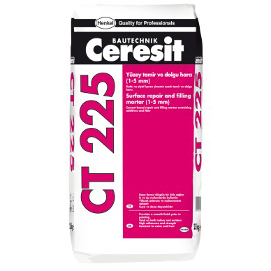 Ceresit CT 225 шпатлевка финишная цементная серая 25кг