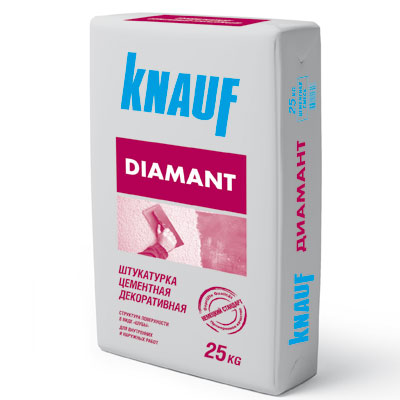 Knauf Диамант штукатурка цементная декоративная шуба 1,5мм, 25кг