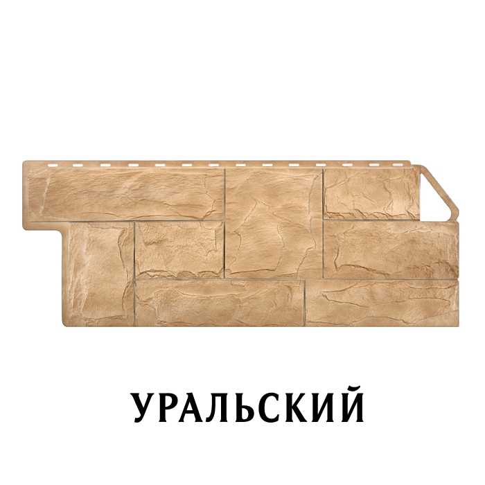 Фасадная панель "Гранит Уральский" 1140х470х23мм