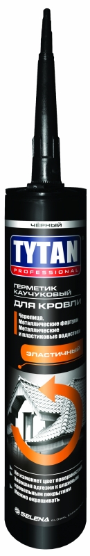 Герметик Tytan битумно-каучуковый для кровли, черный, 310мл 