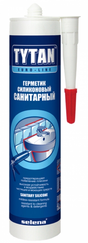 Герметик Tytan EURO-LINE санитарный белый, 290мл